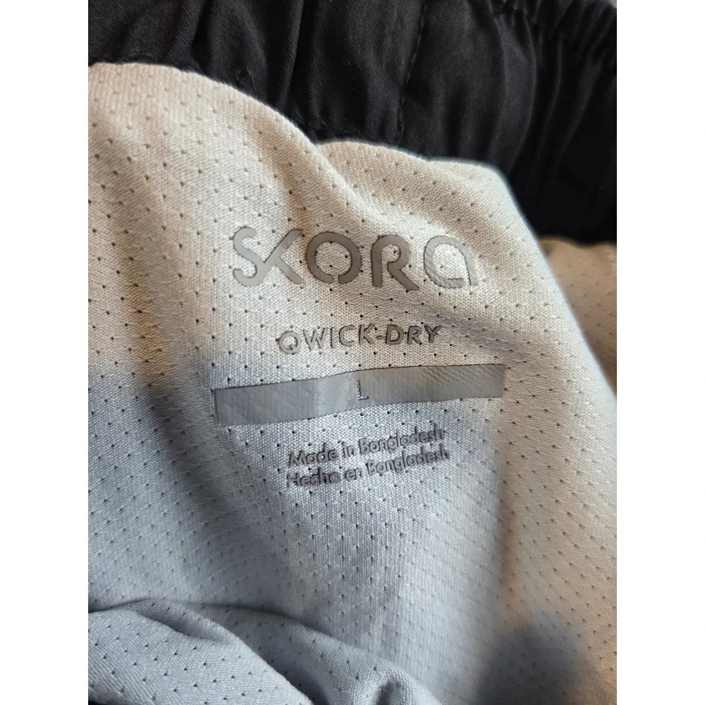Skora Mens Quick-Dry Running Shorts Black Size L Athletic Training Gym Workout
